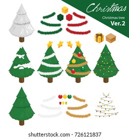 Illustration Isometric Info Graphic Vector Of Christmas Tree.