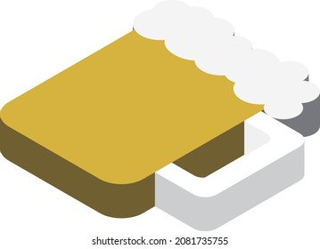Illustration of isometric style drinking party icon to help you manage your schedule
