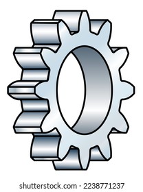 Illustration of an isometric tooth wheel