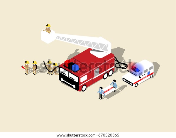 illustration\
isometric vector of fireman characters collection, fireman design\
concept, firefighters service workers\
set