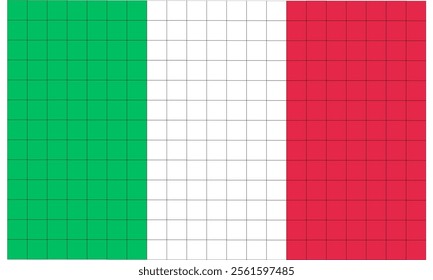Illustration of the Italian country flag. Country Italy. European flag