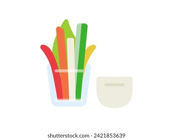 Illustration of Italian food bagna cauda icon.