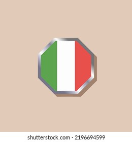 Illustration of Italy flag Template