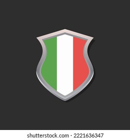 Ilustración de la plantilla de la bandera italiana