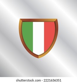 Illustration of Italy flag Template