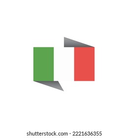 Illustration of Italy flag Template