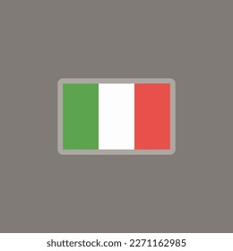 Illustration of Italy flag Template