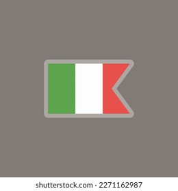 Ilustración de la plantilla de la bandera italiana