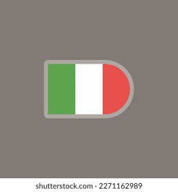 Ilustración de la plantilla de la bandera italiana
