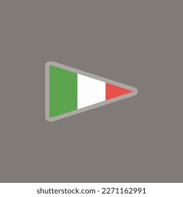 Illustration of Italy flag Template