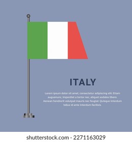 Illustration of Italy flag Template