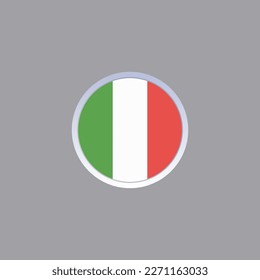 Illustration of Italy flag Template