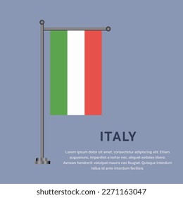 Ilustración de la plantilla de la bandera italiana