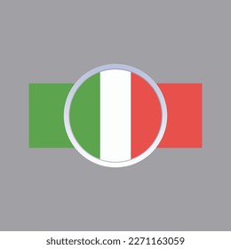 Illustration of Italy flag Template