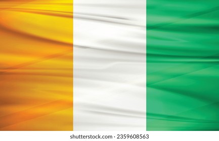 Illustration of Ivory Coast Flag and Editable vector Ivory Coast Country Flag