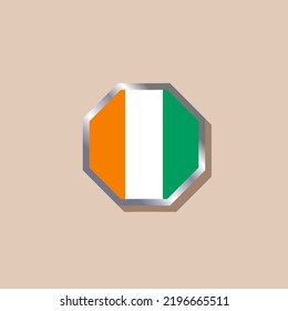 Illustration of Ivory Coast flag Template