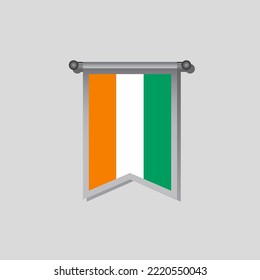 Illustration of Ivory Coast flag Template