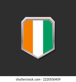 Illustration of Ivory Coast flag Template