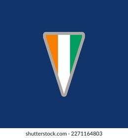 Illustration of Ivory Coast flag Template