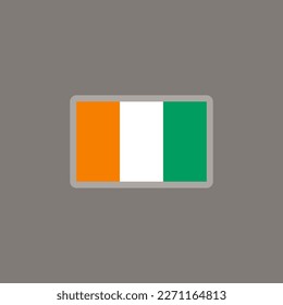 Illustration of Ivory Coast flag Template