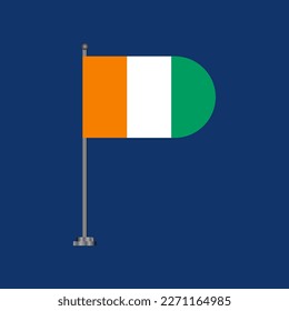 Illustration of Ivory Coast flag Template
