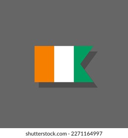 Illustration of Ivory Coast flag Template