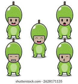 The Illustration of Jack Fruit Emoji