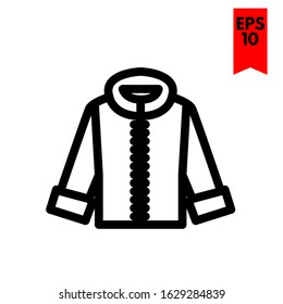 illustration of jacket flat icon