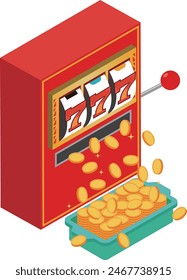 Illustration of a jackpot slot machine