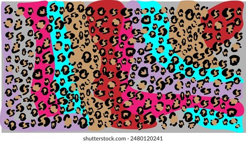 Illustration of a jaguar texture on a colorful background conveying the joy of living