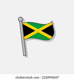 Illustration of Jamaica flag Template