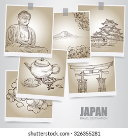 illustration of Japan. Japan background.
