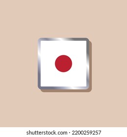 Illustration of Japan flag Template