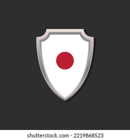 Illustration of Japan flag Template