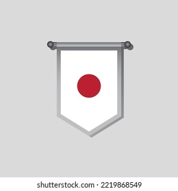 Illustration of Japan flag Template