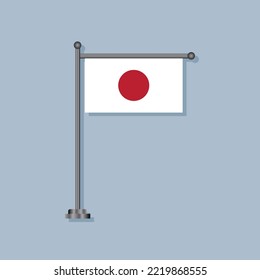 Illustration of Japan flag Template