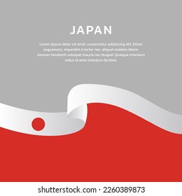 Illustration of Japan flag Template