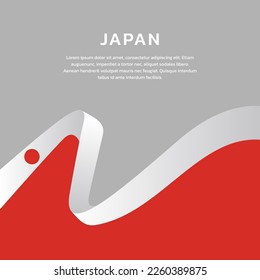 Illustration of Japan flag Template
