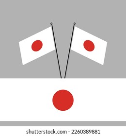 Illustration of Japan flag Template