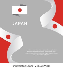 Illustration of Japan flag Template