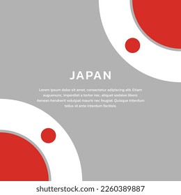 Illustration of Japan flag Template
