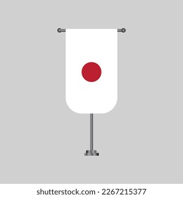 Illustration of Japan flag Template