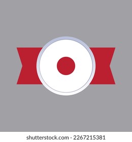 Illustration of Japan flag Template