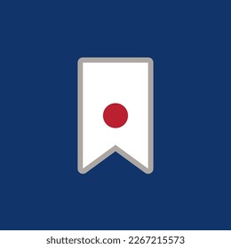 Illustration of Japan flag Template