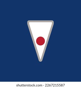 Illustration of Japan flag Template
