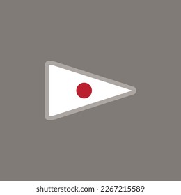 Illustration of Japan flag Template