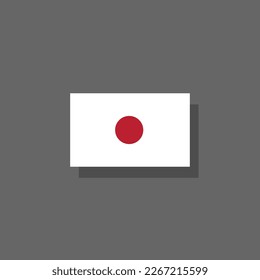 Ilustración de la plantilla de bandera de Japón