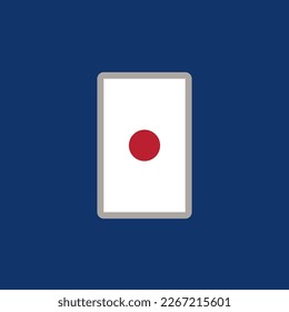 Illustration of Japan flag Template