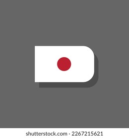 Illustration of Japan flag Template