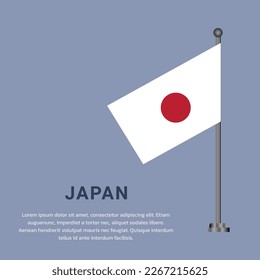 Illustration of Japan flag Template